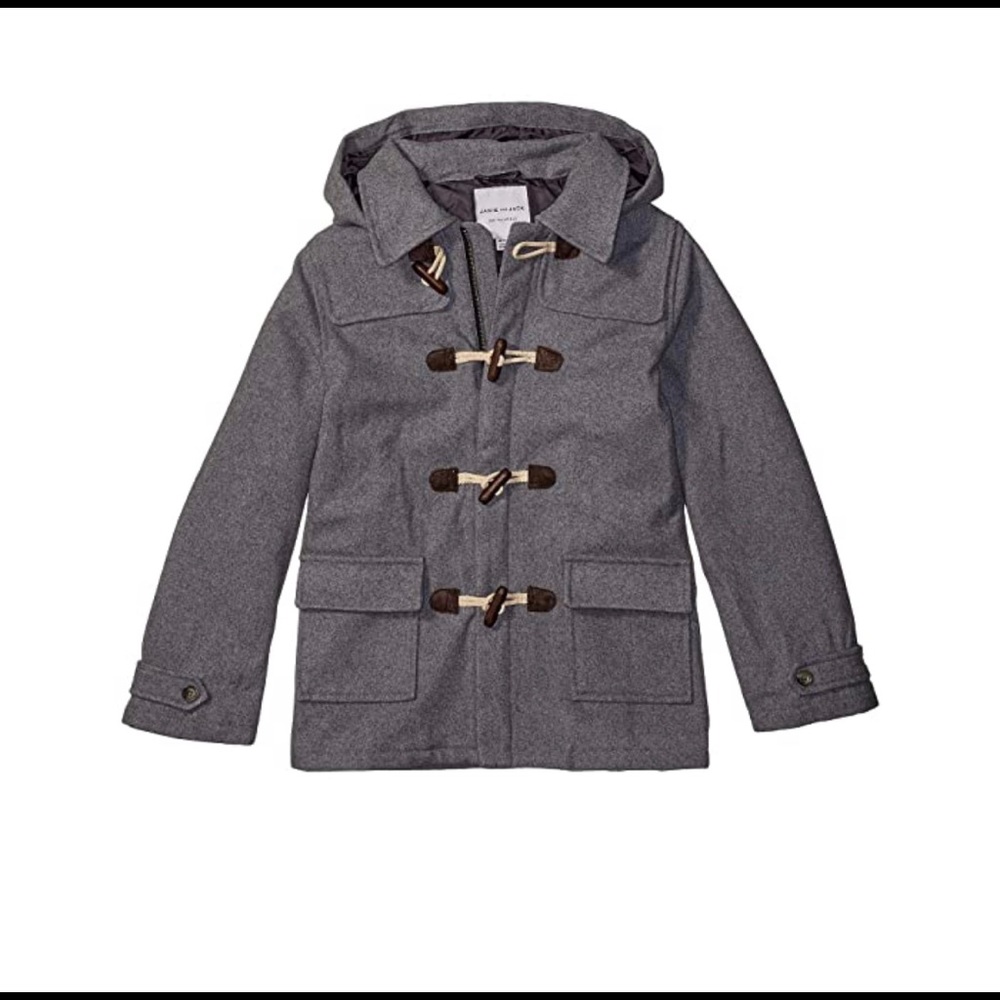 Boys Toggle Wool Coat with hood